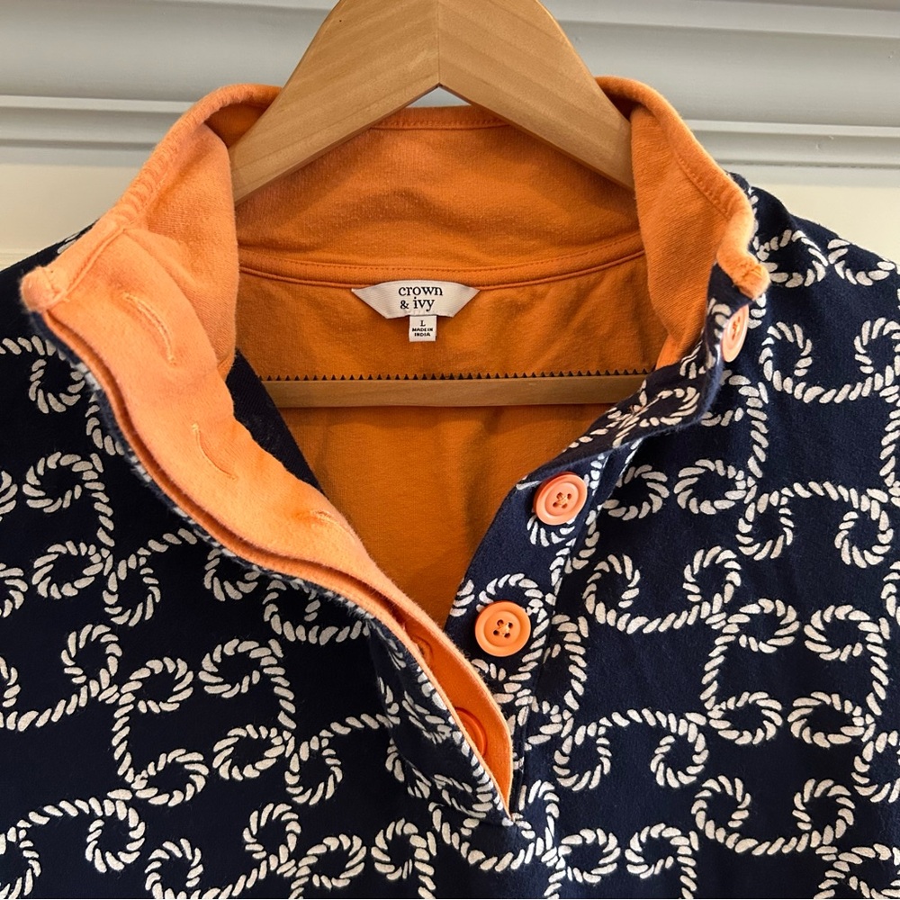 Crown & Ivy | Pullover Quarter Button Knit Top - Picture 4 of 9